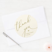 Modern Wedding Minimal Thank You Cute Heart Gifts Ronde Sticker (Envelop)