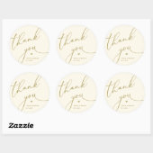 Modern Wedding Minimal Thank You Cute Heart Gifts Ronde Sticker (Vel)
