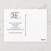 Modern Wedding minimalist bespaart de datum grijs Briefkaart (Achterkant)