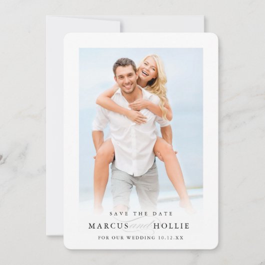 MODERN WEDDING minimalistisch verloving kalligrafi Kaart (Voorkant)
