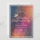 Modern Wedding Night Star Sky Galaxy Constellation Kaart (Voorkant)