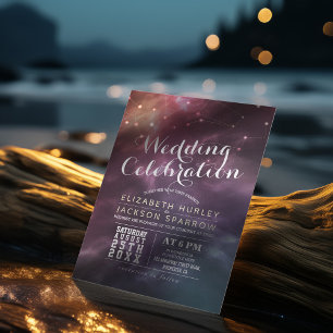 Modern Wedding Night Star Sky Galaxy Constellation Kaart