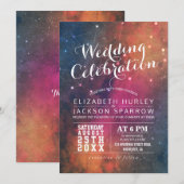 Modern Wedding Night Star Sky Galaxy Constellation Kaart (Voorkant / Achterkant)