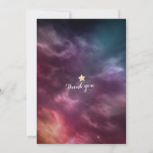 Modern Wedding Night Star Sky Galaxy Constellation Kaart (Achterkant)