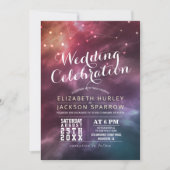 Modern Wedding Night Star Sky Galaxy Constellation Kaart (Voorkant)