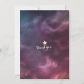 Modern Wedding Night Star Sky Galaxy Constellation Kaart (Achterkant)