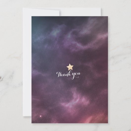 Modern Wedding Night Star Sky Galaxy Constellation Kaart (Achterkant)