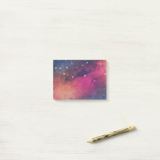 Modern Wedding Night Star Sky Galaxy Constellation Post-it® Notes (Op bureau)