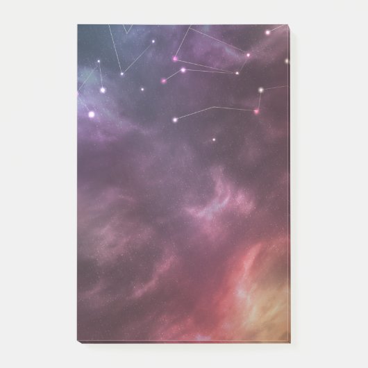 Modern Wedding Night Star Sky Galaxy Constellation Post-it® Notes (Voorkant)