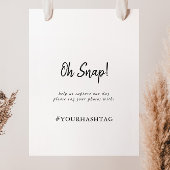 Modern Wedding Oh Snap Sign Poster