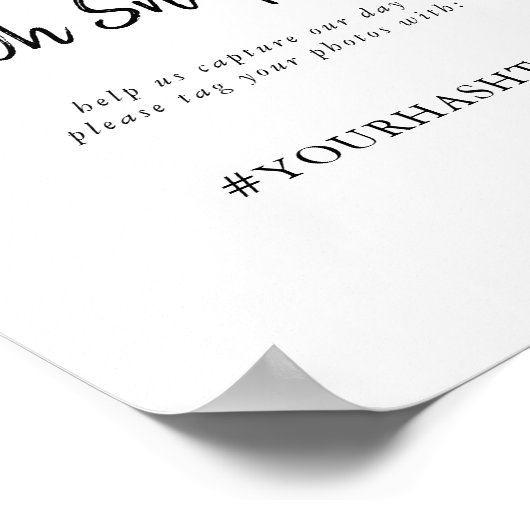 Modern Wedding Oh Snap Sign Poster (Hoek)