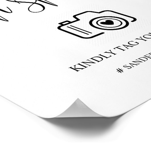 Modern Wedding Oh Snap Sign Poster (Hoek)