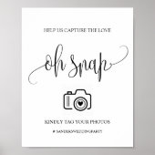 Modern Wedding Oh Snap Sign Poster (Voorkant)
