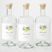 Modern Wedding Party Favor Limoncello Lemon Likeurfles Etiket (Flessen)