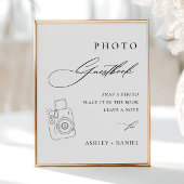 Modern Wedding Photo Guestbook Poster