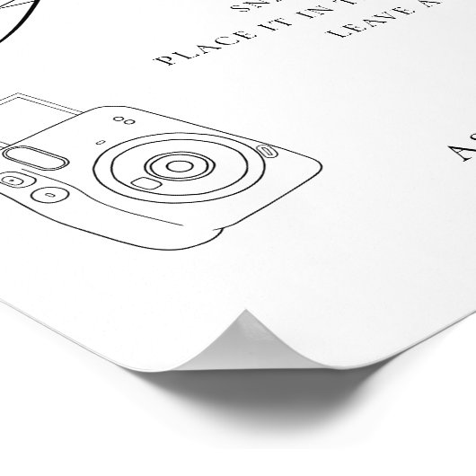 Modern Wedding Photo Guestbook Poster (Hoek)