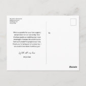 Modern Wedding Photo Handlettered Script Bedankt Briefkaart (Achterkant)
