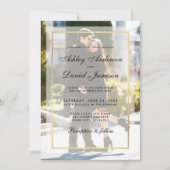 Modern Wedding Photo Invitation Overlay G Kaart (Voorkant)