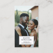 Modern Wedding Photographer Photo Business Card Visitekaartje (Voorkant)