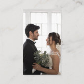 Modern Wedding Pink Leg de liefde QR Code Informatiekaartje (Achterkant)