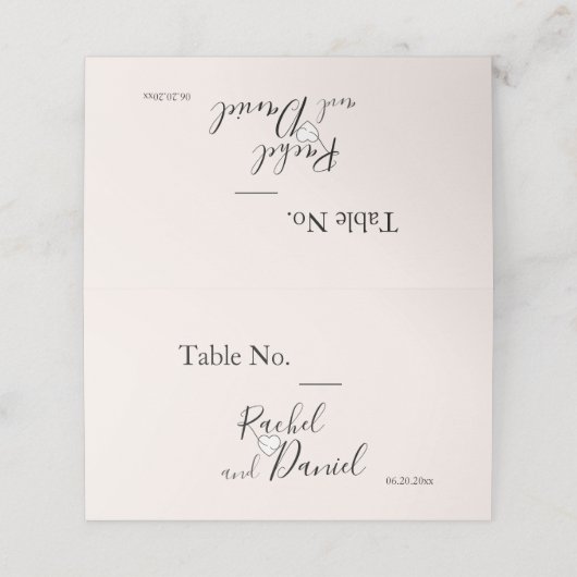 Modern Wedding Plaatskaartje (Buitenkant ongevouwen)