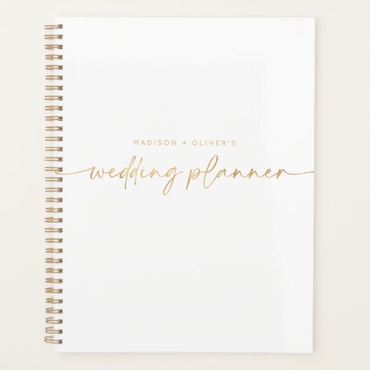Modern Wedding Planner Gold Glitter Script (Voorkant)