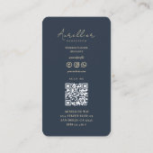 Modern Wedding Planner Organizer Professioneel Bla Visitekaartje (Achterkant)