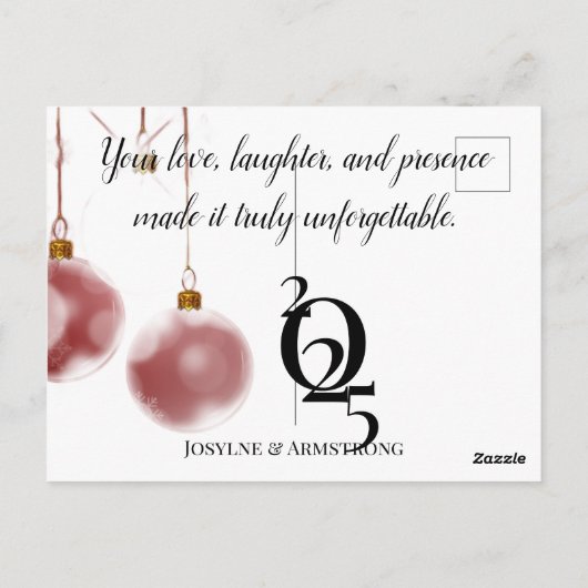 modern wedding postcard briefkaart (Achterkant)