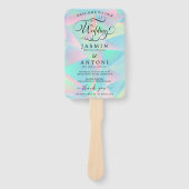 Modern Wedding Program Fans with Handwaaier (Voorkant)