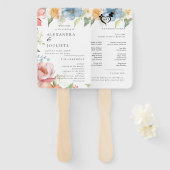 Modern Wedding Program Fans with Photo Handwaaier (Voorkant en achterkant)