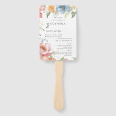 Modern Wedding Program Fans with Photo Handwaaier (Voorkant)