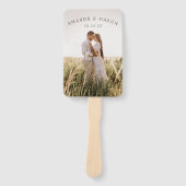 Modern Wedding Program Fans with Photo Handwaaier (Voorkant)