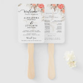 Modern Wedding Program Fans with Photo Handwaaier (Voorkant en achterkant)