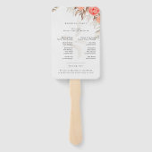 Modern Wedding Program Fans with Photo Handwaaier (Achterkant)