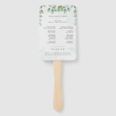 Modern Wedding Program Fans with Photo Handwaaier (Achterkant)