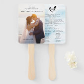 Modern Wedding Program Fans with Photo Handwaaier (Voorkant en achterkant)