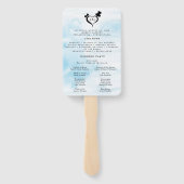 Modern Wedding Program Fans with Photo Handwaaier (Achterkant)