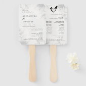 Modern Wedding Program Fans with Photo Handwaaier (Voorkant en achterkant)