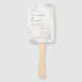 Modern Wedding Program Fans with Photo Handwaaier (Voorkant)