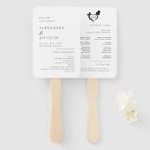 Modern Wedding Program Fans with Photo Handwaaier (Voorkant en achterkant)