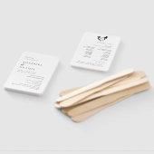 Modern Wedding Program Fans with Photo Handwaaier (Niet-gemonteerd)