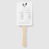 Modern Wedding Program Fans with Photo Handwaaier (Achterkant)