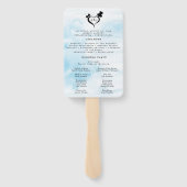 Modern Wedding Program Fans with Photo Handwaaier (Achterkant)