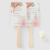 Modern Wedding Program Fans with Photo Handwaaier (Voorkant en achterkant)