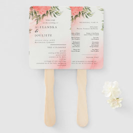 Modern Wedding Program Fans with Photo Handwaaier