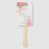 Modern Wedding Program Fans with Photo Handwaaier (Voorkant)