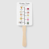 Modern Wedding Program Fans with Photo Handwaaier (Achterkant)