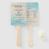 Modern Wedding Program Fans with Photo Handwaaier (Voorkant en achterkant)