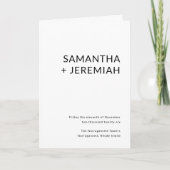 Modern Wedding Programma (Voorkant)