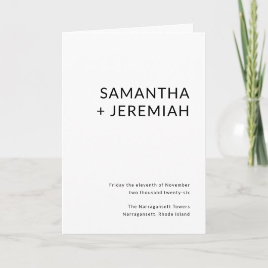 Modern Wedding Programma (Voorkant)